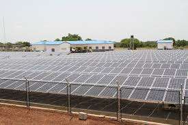 The solar panels at the Navrongo Solar Power Plant