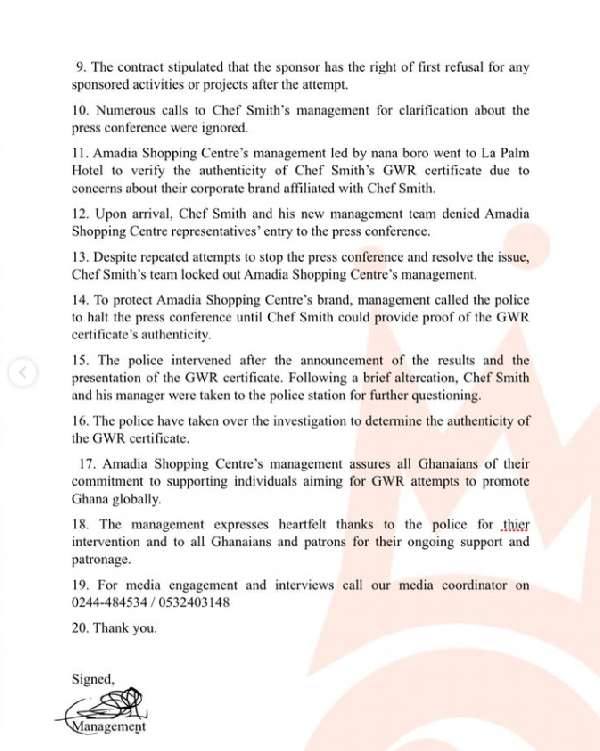 Afia Schwarzenegger Disappointed Over Chef Smith’s ‘fake’ GWR certification 5 ama