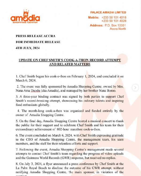 Afia Schwarzenegger Disappointed Over Chef Smith’s ‘fake’ GWR certification 4 amadia
