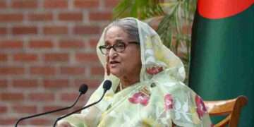 Former Bangladeshi Prime Minister, Sheikh Hasina.