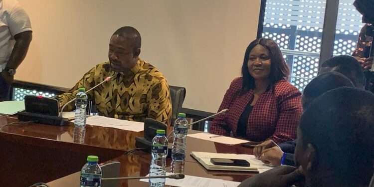 Dr Bernard Okoe Boye, Minister of Health sitting before  members of the Assurance Committee of Parliament