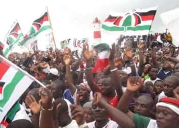 Enchanted NDC's Supporters in a protest