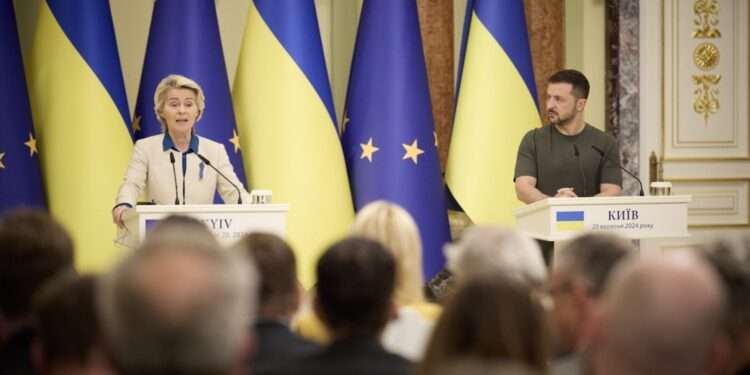 Ukraine 'Victory Plan' Reliant On Allies’ Decisions 1 President Volodymyr Zelenskyy at a joint press conference with European Commission President Ursula von der Leyen