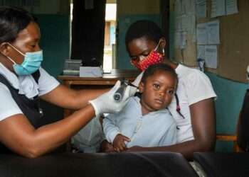 Ear and hearing care in a clinic in Zambia.
