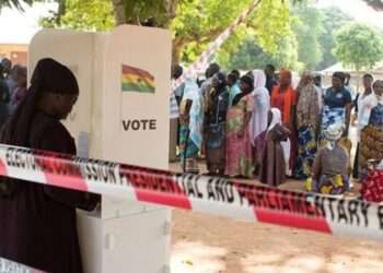 A Voter Casting her Vote- Ghanaian Election