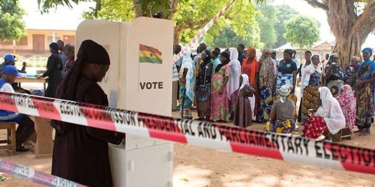 A Voter Casting her Vote- Ghanaian Election
