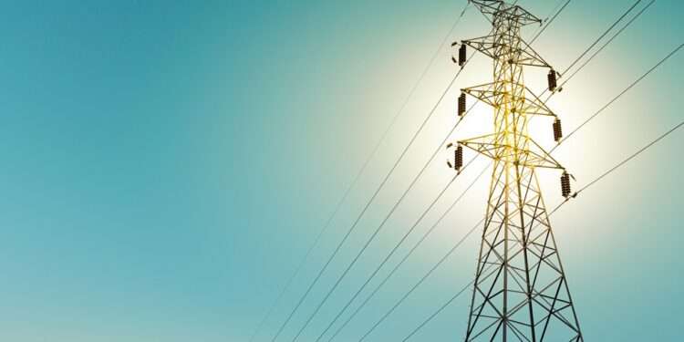 High voltage electricity pole detail object
