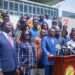 Hon. Alexander Kwamena Afenyo Markin, MP Effutu in company with other NPP MPs at the precinct of  Parliament
