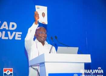 Vice Presiden Dr Mahamudu Bawumia, NPP Flagbearer at the launch of the party manifesto held in Takoradi in the Western Region