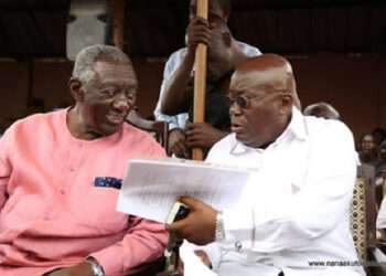 From left; John Agyekum Kufuor and Nana Addo Dankwa Akufo-Addo