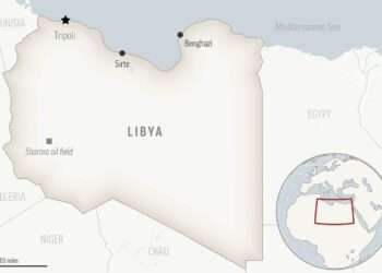 This is a locator map for Libya with its capital, Tripoli.