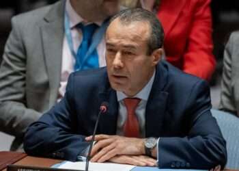 Khaled Khiari, Assistant Secretary-General for Middle East, Asia and the Pacific, briefs the Security Council on cooperation between the United Nations and the League of Arab States.