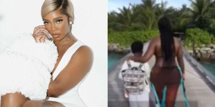 Tiwa Savage and her son