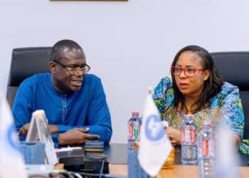 Hon. Linda Obenewaa Akweley Ocloo, Greater Accra Regional Minister together with Joseph Siaw Agyepong, CEO of Zoomlion, Zoomlion