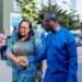 Linda Ocloo, Greater Regional Minister (left) meets with Joseph Siaw Agyepong, CEO of Zoomlion (right)