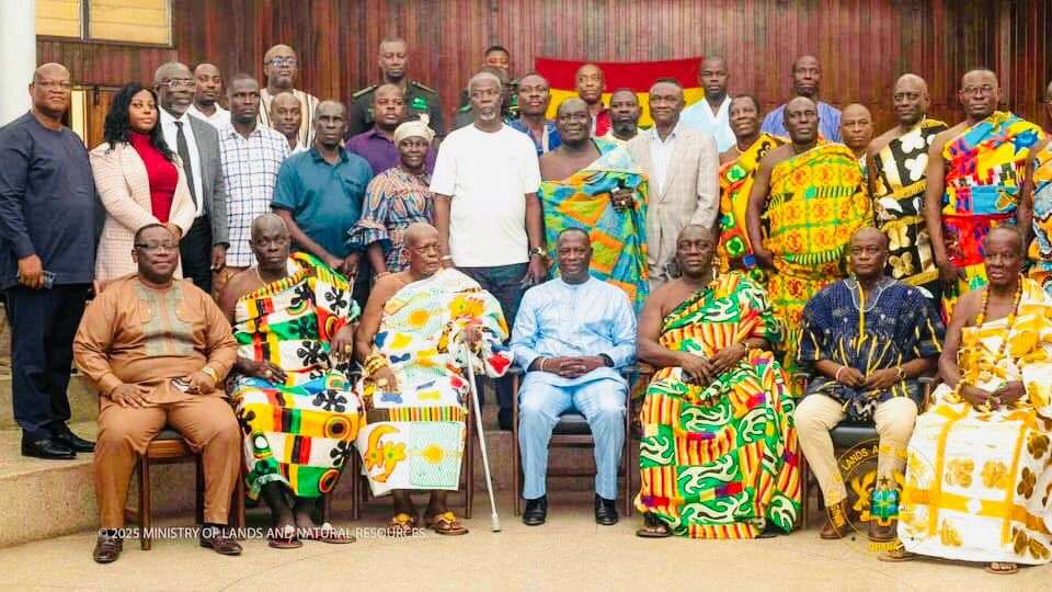 Minister engaged with the Western Regional House of Chiefs. Lands Minister Galamsey