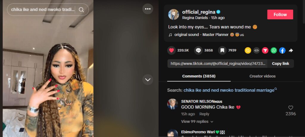 Regina Daniels Returns To Social Media Amid Rumours