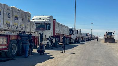 Israel Halts Entry Of Humanitarian Supplies Into Gaza 2 Aid to Gaza