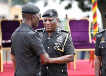 COP Christian Tetteh Yohunu with Dr George Akuffo-Dampare