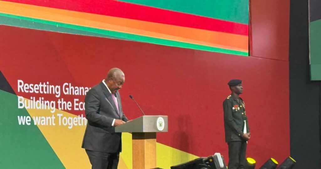 President Mahama Pushes for Economic Reset and Sustainable Growth 2 HE President John Dramani Mahama speaking at the opening ceremony of the National Economic Dialogue