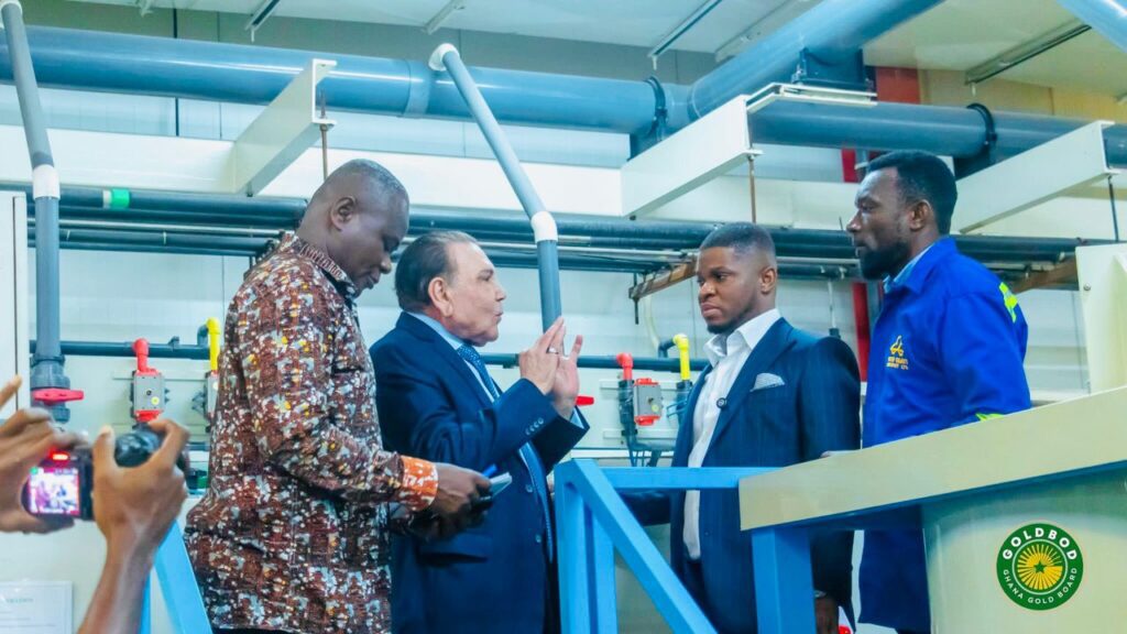Goldbod CEO , Sammy Gyamfi ESQ. tours Gold Coast Refinery