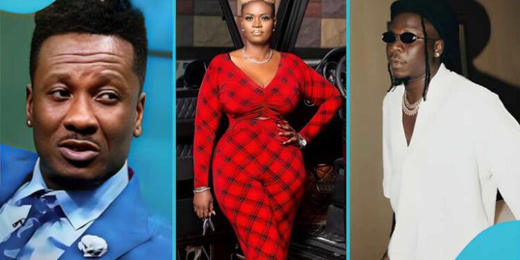 Asamoah Gyan, Ayisha Modi, and Stonebwoy