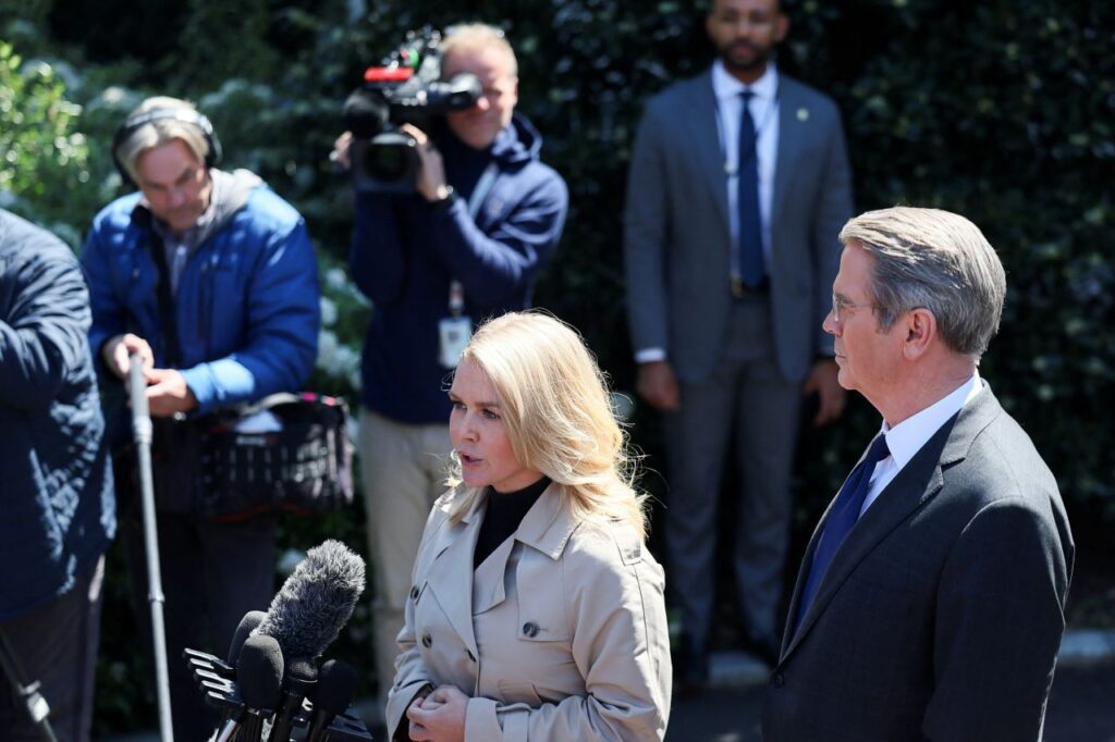 White House Press Secretary, Karoline Leavitt and Treasury Secretary, Scott Bessent speak to the media on Wednesday as A Reward For Countries Who Chose Not To Retaliate