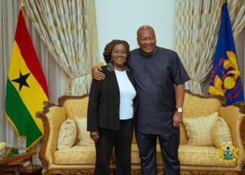 Vice President Naana Jane Opoku-Agyemang and President John Dramani Mahama
