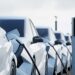 EV cars in row
