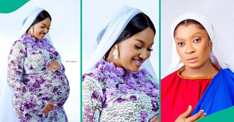 Yul Edochie Shares Maternity Shoot of Wife
