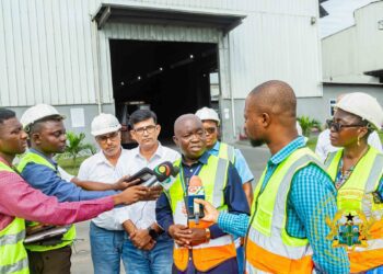 Hon. Samson Ahi, With Mr. Manesh Kumar Jangir, Ghana, Company