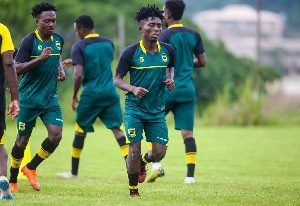 Asante Kotoko Players at training