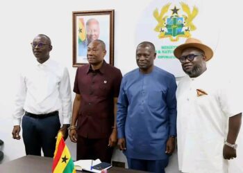 Minister for Lands and Natural Resources together with the leadership of the Chamber of Mines