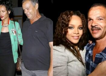 Rihanna with her father, Ronald Fenty