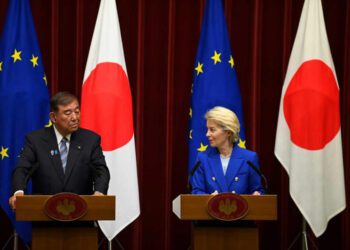European Commission President, Ursula von der Leyen and Japan's Premier, Shigeru Ishiba.