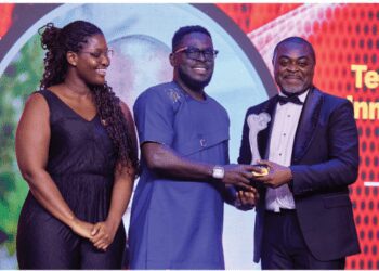 Hubtel Dominates 2025 Digital Innovation Awards with Four Major Wins Celebrating 1 HUBTEL 2 750x374 1