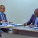 Hon. Haruna Iddrisu, Ghana’s Minister for Education, signing the MOU