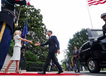 NATO Secretary General Mark Rutte arrives at the White House on Monday.
