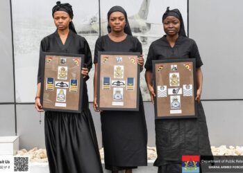Families Receive Insignia For Fallen August 6th GAF Heroes