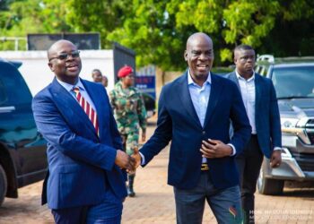 Minister for Education Hon. Haruna Iddrisu, and Dr. Edward Kofi Omane Boamah, Minister for Defence