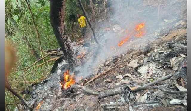 Helicopter Crash Scene