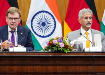 German Foreign Minister Johann Wadephul and his counterpart Subrahmanyam Jaishankar.