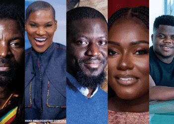Rocky Dawuni, Anita Erskine, Ibrahim Mahama, Dentaa Amoateng MBE, and Wode Maya