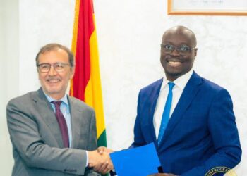 Ghana’s Minister for Finance, Dr. Cassiel Ato Forson, and Spain’s Ambassador to Ghana, H.E. Ángel Lossada Torres-Quevedo