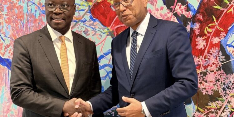 Ghana’s Finance Minister, Dr. Cassiel Ato Forson, with the Regional Vice President for Africa at the International Finance Corporation (IFC), Ethiopis Tafara,