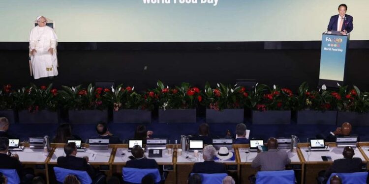 FAO Director-General Qu Dongyu, addresses delegates.