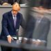 Merz Calls For Stronger German Leadership Within EU 14 German Chancellor Friedrich Merz speaks in the bundestag.