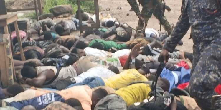 NAIMOS Task Force Raids Western Region Galamsey Hideouts, Hundreds Surrender 1 NAIMOS Raid