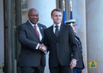 President Mahama with President Macron