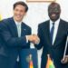 Ghana's Finance Minister Dr. Cassiel Ato Forson and German Ambassador Frederik Landshöft,